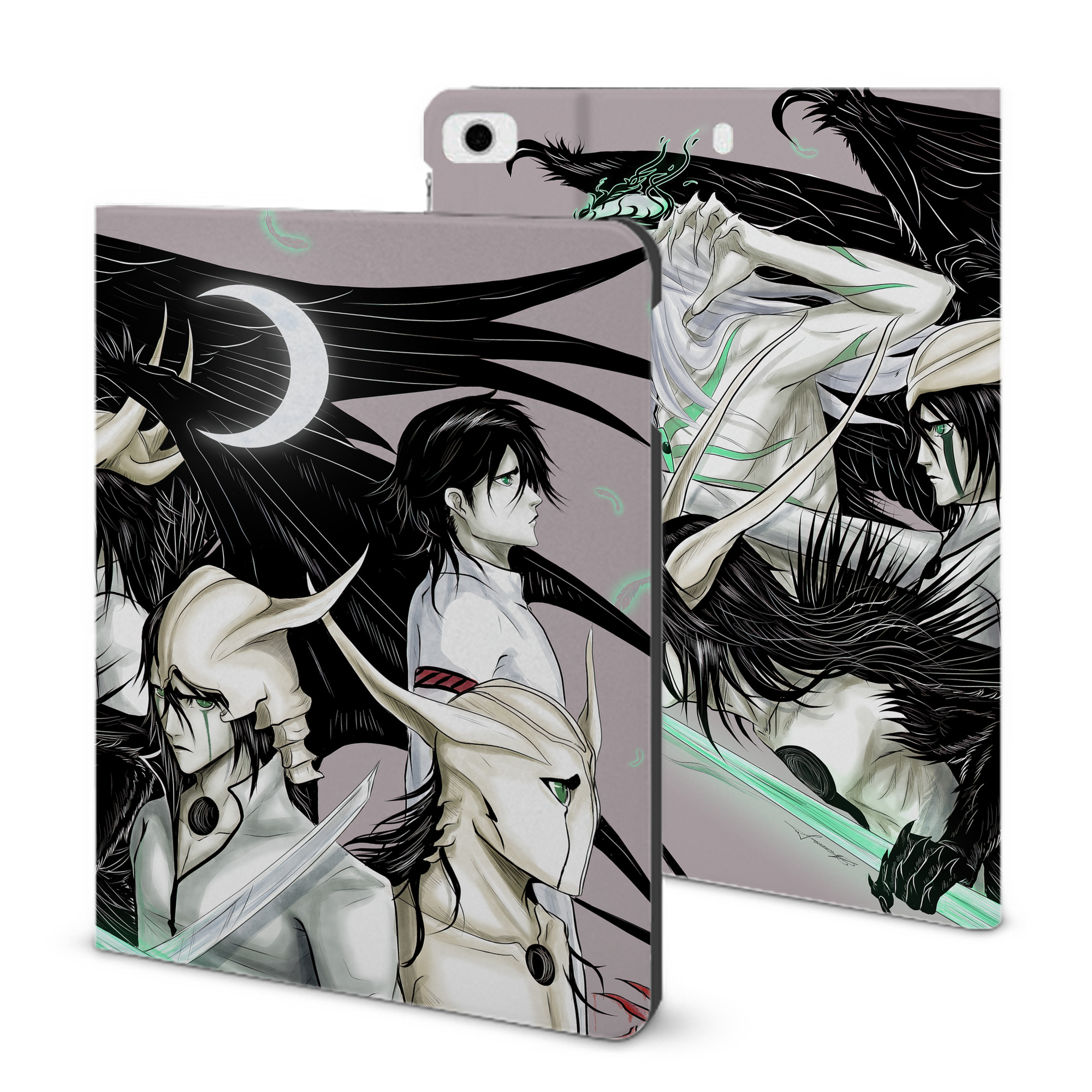 （画像用） ブリーチ BLEACH IPad ケース ブック型 PUレザー TPU 耐衝撃 軽量 薄型 ペン収納なし 全面保護 IPad 各モデル対応